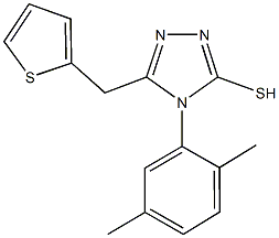 4-(2,5-dimethylphenyl)-5-(2-thienylmethyl)-4H-1,2,4-triazol-3-yl hydrosulfide 结构式