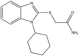 2-[(1-cyclohexyl-1H-benzimidazol-2-yl)sulfanyl]acetamide 结构式