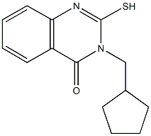 3-(cyclopentylmethyl)-2-sulfanyl-4(3H)-quinazolinone 结构式