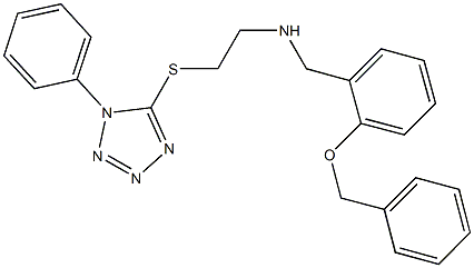 N-[2-(benzyloxy)benzyl]-N-{2-[(1-phenyl-1H-tetraazol-5-yl)sulfanyl]ethyl}amine 结构式