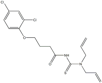 N,N-diallyl-N'-[4-(2,4-dichlorophenoxy)butanoyl]thiourea 结构式