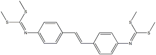 dimethyl 4-[2-(4-{[bis(methylsulfanyl)methylene]amino}phenyl)vinyl]phenyldithioimidocarbonate 结构式