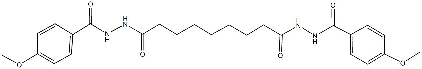 4-methoxy-N'-{9-[2-(4-methoxybenzoyl)hydrazino]-9-oxononanoyl}benzohydrazide 结构式