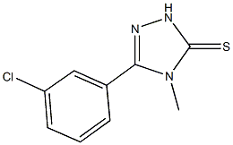 5-(3-chlorophenyl)-4-methyl-2,4-dihydro-3H-1,2,4-triazole-3-thione 结构式