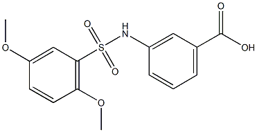 3-{[(2,5-dimethoxyphenyl)sulfonyl]amino}benzoic acid 结构式