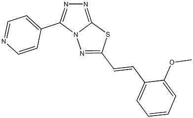 6-[2-(2-methoxyphenyl)vinyl]-3-(4-pyridinyl)[1,2,4]triazolo[3,4-b][1,3,4]thiadiazole 结构式