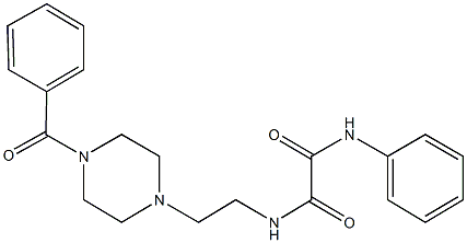 N~1~-[2-(4-benzoyl-1-piperazinyl)ethyl]-N~2~-phenylethanediamide 结构式