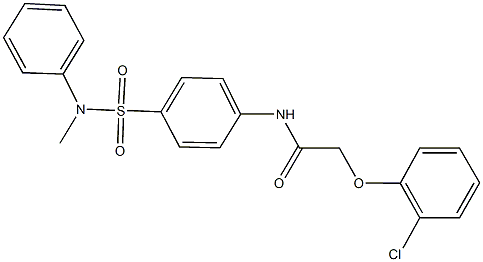 2-(2-chlorophenoxy)-N-{4-[(methylanilino)sulfonyl]phenyl}acetamide 结构式