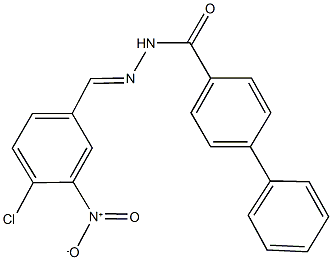 N'-{4-chloro-3-nitrobenzylidene}[1,1'-biphenyl]-4-carbohydrazide 结构式