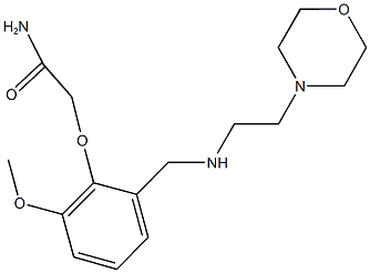 2-[2-methoxy-6-({[2-(4-morpholinyl)ethyl]amino}methyl)phenoxy]acetamide 结构式