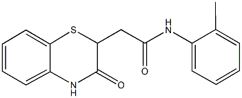 N-(2-methylphenyl)-2-(3-oxo-3,4-dihydro-2H-1,4-benzothiazin-2-yl)acetamide 结构式