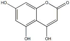 4,5,7-trihydroxy-2H-chromen-2-one 结构式
