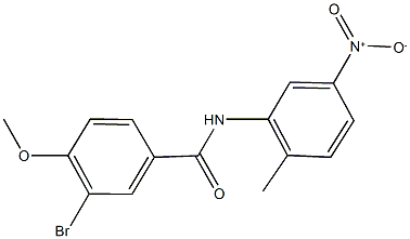 3-bromo-N-{5-nitro-2-methylphenyl}-4-methoxybenzamide 结构式