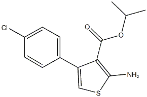 isopropyl 2-amino-4-(4-chlorophenyl)-3-thiophenecarboxylate 结构式