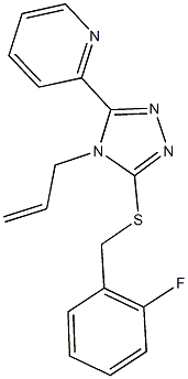 4-allyl-5-(2-pyridinyl)-4H-1,2,4-triazol-3-yl 2-fluorobenzyl sulfide 结构式