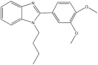 1-butyl-2-(3,4-dimethoxyphenyl)-1H-benzimidazole 结构式