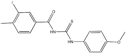 N-(3-iodo-4-methylbenzoyl)-N'-(4-methoxyphenyl)thiourea 结构式