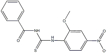N-benzoyl-N'-{4-nitro-2-methoxyphenyl}thiourea 结构式