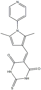 5-{[2,5-dimethyl-1-(4-pyridinyl)-1H-pyrrol-3-yl]methylene}-2-thioxodihydro-4,6(1H,5H)-pyrimidinedione 结构式