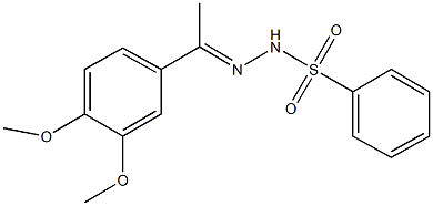 N'-[1-(3,4-dimethoxyphenyl)ethylidene]benzenesulfonohydrazide 结构式