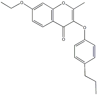 7-(ethyloxy)-2-methyl-3-[(4-propylphenyl)oxy]-4H-chromen-4-one 结构式