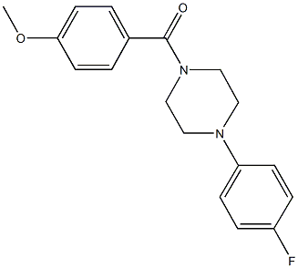 1-(4-fluorophenyl)-4-(4-methoxybenzoyl)piperazine 结构式