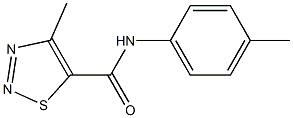 4-methyl-N-(4-methylphenyl)-1,2,3-thiadiazole-5-carboxamide 结构式