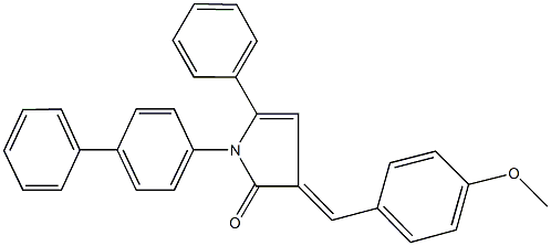 1-[1,1'-biphenyl]-4-yl-3-(4-methoxybenzylidene)-5-phenyl-1,3-dihydro-2H-pyrrol-2-one 结构式