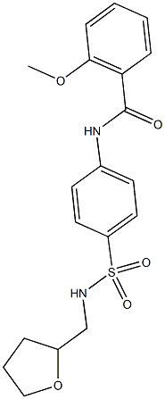 2-methoxy-N-(4-{[(tetrahydro-2-furanylmethyl)amino]sulfonyl}phenyl)benzamide 结构式