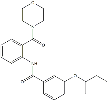 3-(sec-butoxy)-N-[2-(4-morpholinylcarbonyl)phenyl]benzamide 结构式