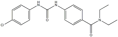 4-{[(4-chloroanilino)carbonyl]amino}-N,N-diethylbenzamide 结构式