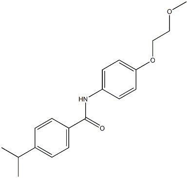 4-isopropyl-N-[4-(2-methoxyethoxy)phenyl]benzamide 结构式