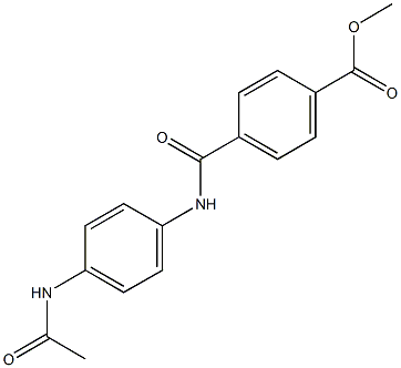 methyl 4-{[4-(acetylamino)anilino]carbonyl}benzoate 结构式