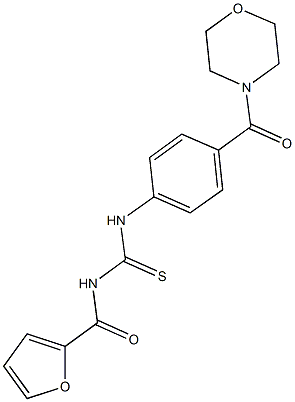 N-(2-furoyl)-N'-[4-(4-morpholinylcarbonyl)phenyl]thiourea 结构式