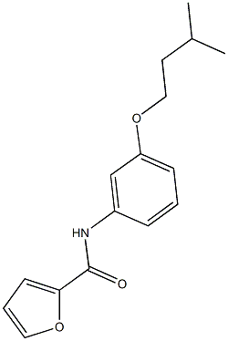 N-[3-(isopentyloxy)phenyl]-2-furamide 结构式