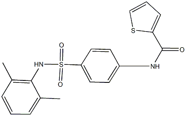 N-{4-[(2,6-dimethylanilino)sulfonyl]phenyl}-2-thiophenecarboxamide 结构式