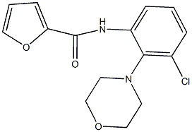 N-[3-chloro-2-(4-morpholinyl)phenyl]-2-furamide 结构式