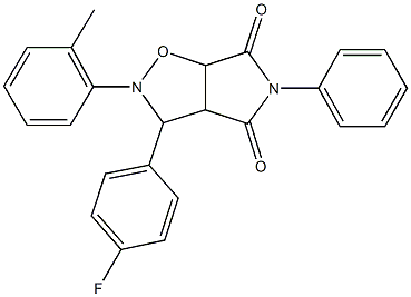 3-(4-fluorophenyl)-2-(2-methylphenyl)-5-phenyldihydro-2H-pyrrolo[3,4-d]isoxazole-4,6(3H,5H)-dione 结构式