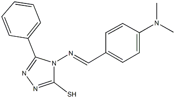 4-{[4-(dimethylamino)benzylidene]amino}-5-phenyl-4H-1,2,4-triazol-3-yl hydrosulfide 结构式