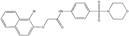 2-[(1-bromo-2-naphthyl)oxy]-N-[4-(morpholin-4-ylsulfonyl)phenyl]acetamide 结构式