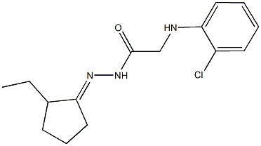 2-(2-chloroanilino)-N'-(2-ethylcyclopentylidene)acetohydrazide 结构式