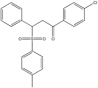 1-(4-chlorophenyl)-3-[(4-methylphenyl)sulfonyl]-3-phenyl-1-propanone 结构式
