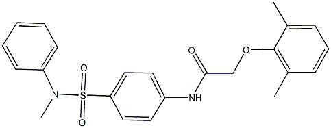 2-(2,6-dimethylphenoxy)-N-{4-[(methylanilino)sulfonyl]phenyl}acetamide 结构式