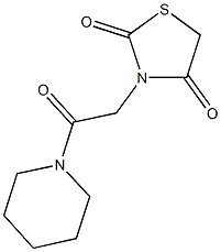3-[2-oxo-2-(1-piperidinyl)ethyl]-1,3-thiazolidine-2,4-dione 结构式