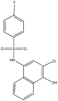 N-(3-chloro-4-hydroxy-1-naphthyl)-4-fluorobenzenesulfonamide 结构式