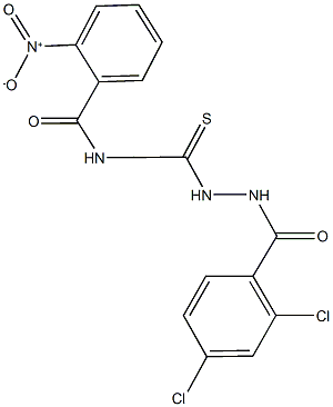 N-{[2-(2,4-dichlorobenzoyl)hydrazino]carbothioyl}-2-nitrobenzamide 结构式