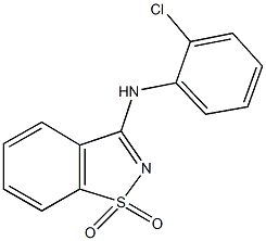 N-(2-chlorophenyl)-N-(1,1-dioxido-1,2-benzisothiazol-3-yl)amine 结构式
