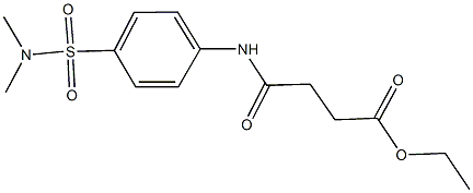 ethyl 4-{4-[(dimethylamino)sulfonyl]anilino}-4-oxobutanoate 结构式