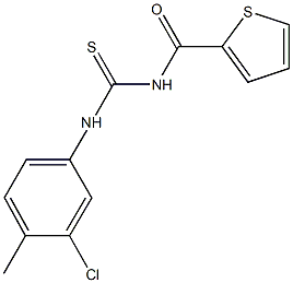 N-(3-chloro-4-methylphenyl)-N'-(2-thienylcarbonyl)thiourea 结构式