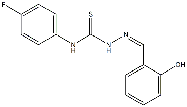 2-hydroxybenzaldehyde N-(4-fluorophenyl)thiosemicarbazone 结构式
